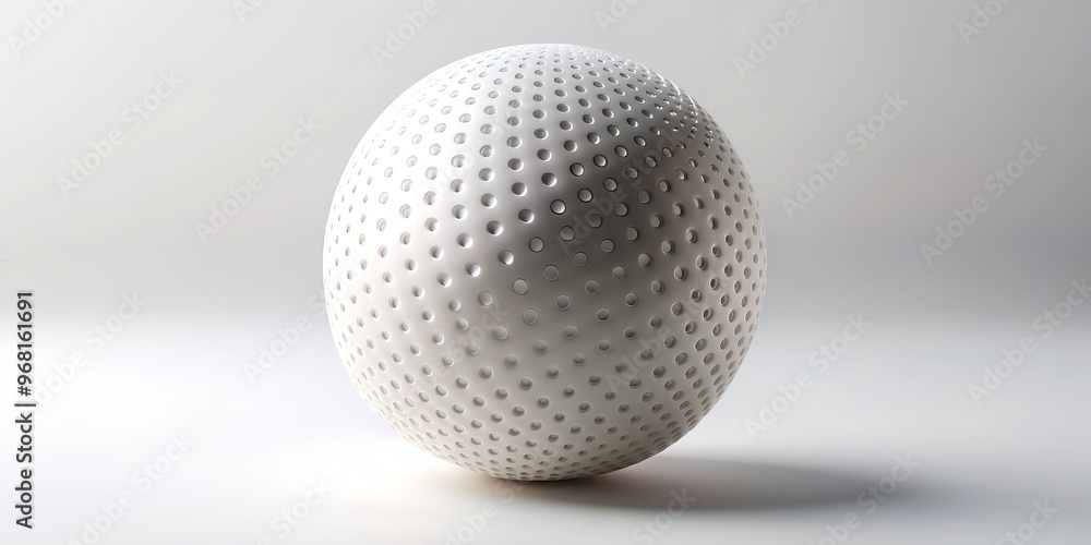 White Perforated Sphere, 3D Rendering, Geometric Design, Abstract, Minimalism, Sphere, Perforated White Perforated Sphere, 3D Rendering, Geometric Design, Abstract, Minimalism, Sphere, Perforated