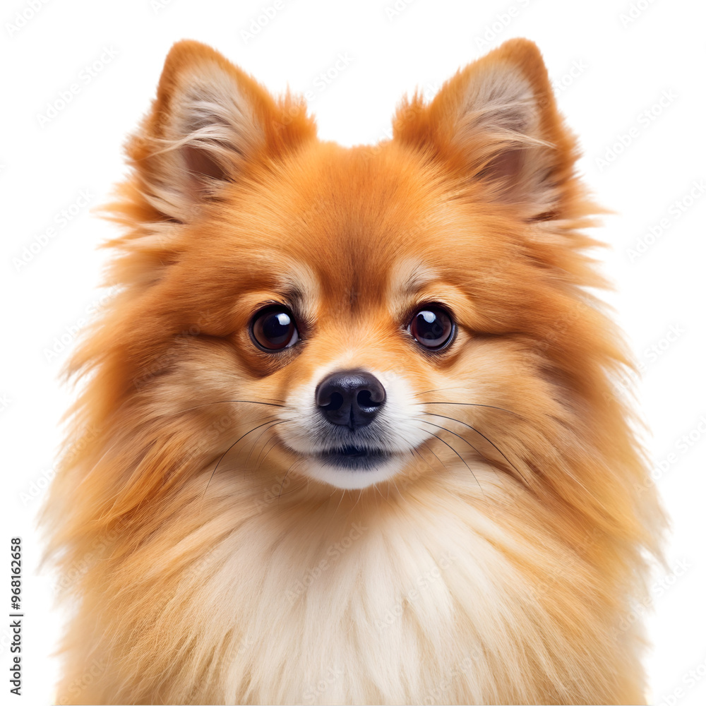 pomeranian dog portrait isolated on transparent background pomeranian dog portrait isolated on transparent background