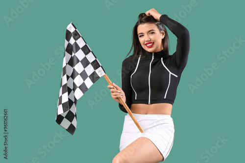 Beautiful young woman with ...