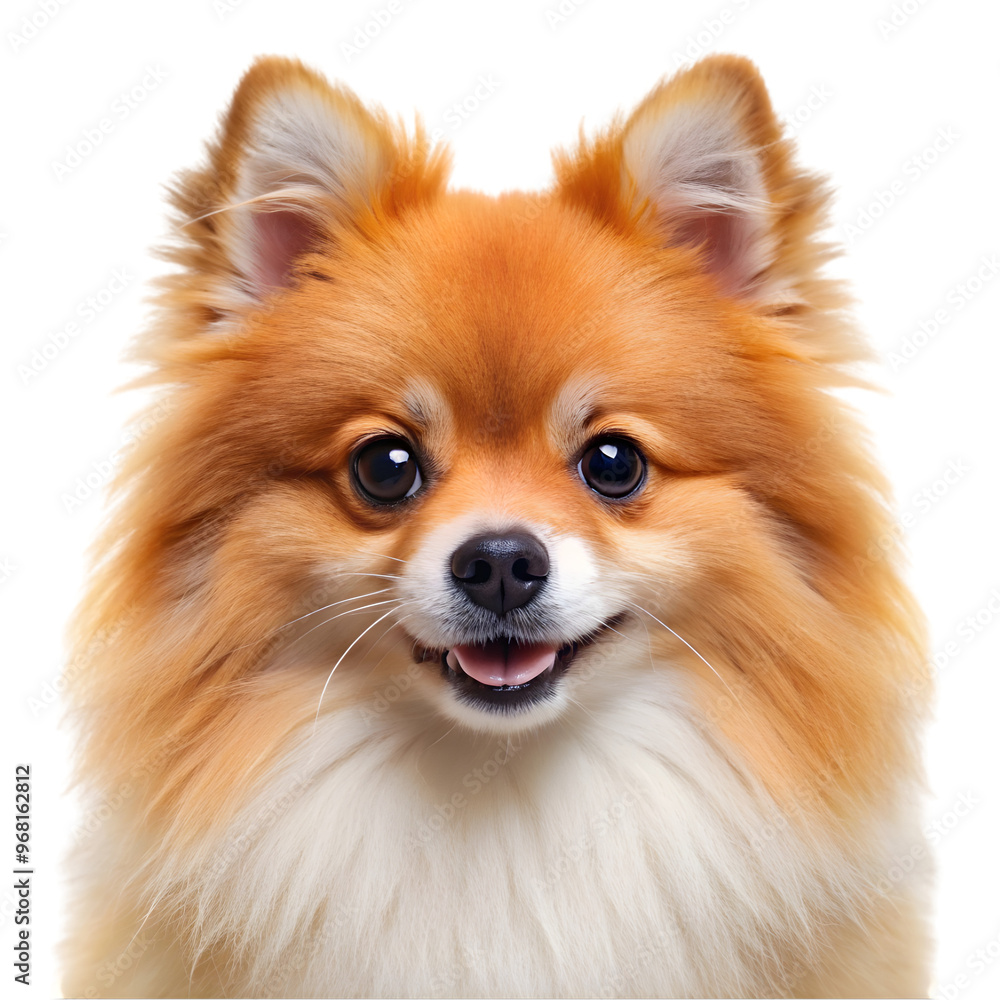 pomeranian dog portrait isolated on transparent background pomeranian dog portrait isolated on transparent background