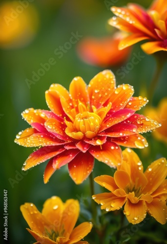 stunning close vibrant flowers captured soft natural light highlighting their colors textures, bloom, petals, garden, nature, flora, beauty, botanical