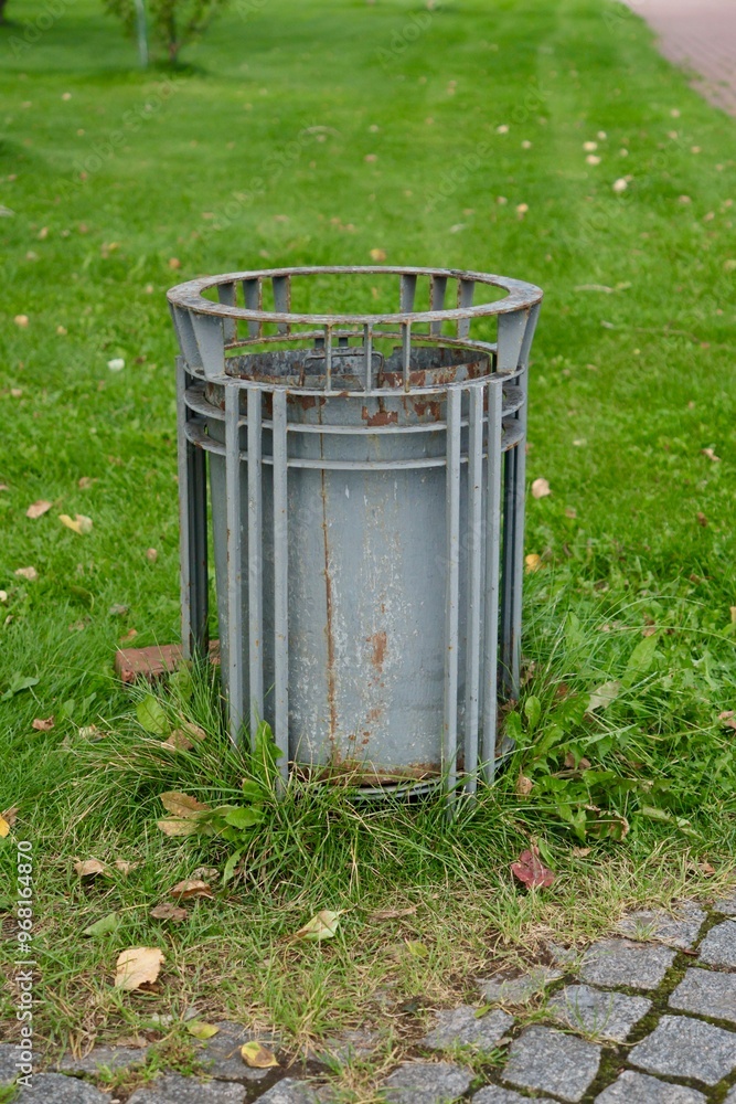public trash can on city street filled with garbage. plastic waste in trash can container. concept of waste recycling in city. environmental pollution. recycling garbage, biodegradable plastic public trash can on city street filled with garbage. plastic waste in trash can container. concept of waste recycling in city. environmental pollution. recycling garbage, biodegradable plastic