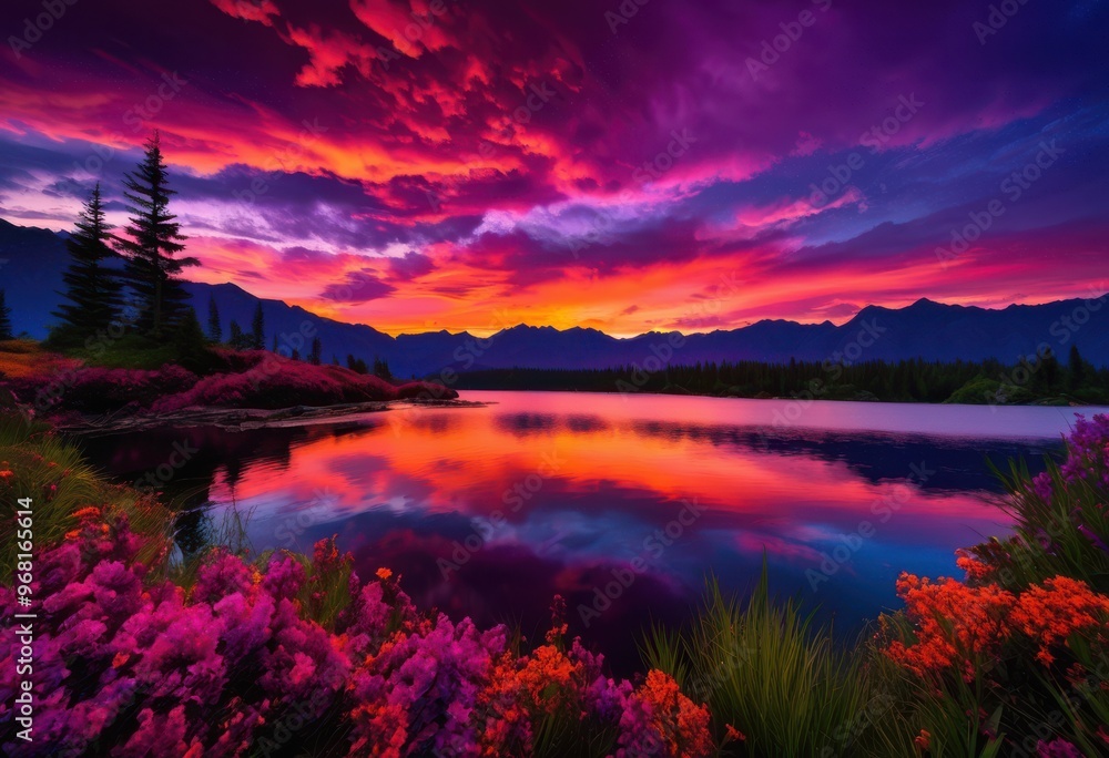 stunning dusk landscapes featuring vibrant color combinations rich hues purple blending seamlessly sky, aesthetic, beautiful, breathtaking, captivating stunning dusk landscapes featuring vibrant color combinations rich hues purple blending seamlessly sky, aesthetic, beautiful, breathtaking, captivating