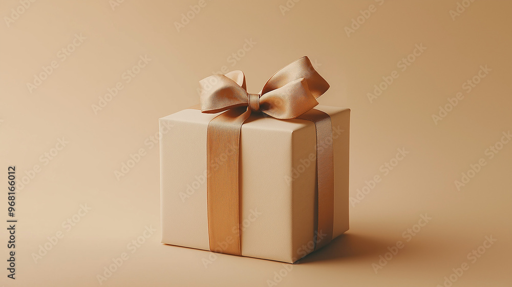 Beige gift box with ribbon on a beige background, minimal concept, flat lay, banner mockup, 3D rendering
Beige gift box with ribbon on a beige background, minimal concept, flat lay, banner mockup, 3D rendering