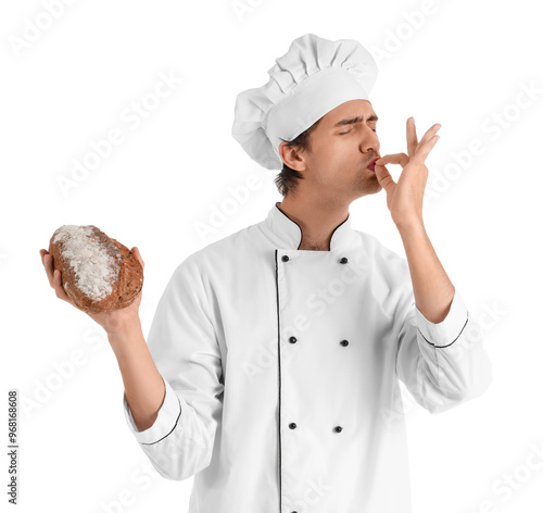 Handsome young chef with fr...