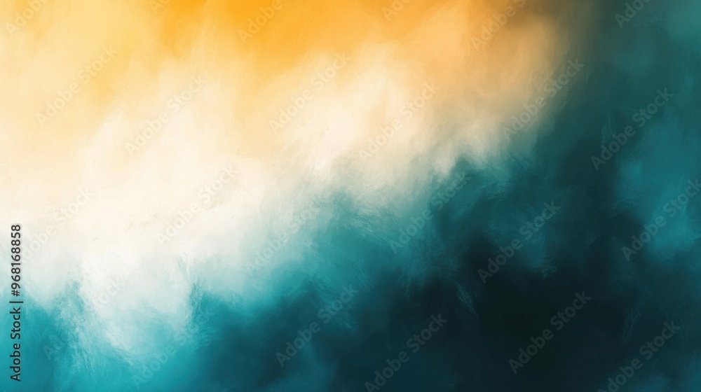 A blurry background, a digital painting, abstract illusionism, deep green, dark gray, ivory white, and electric blue, gradient and patterns wallpaper, grainy poster art, aqua blue and bright orange A blurry background, a digital painting, abstract illusionism, deep green, dark gray, ivory white, and electric blue, gradient and patterns wallpaper, grainy poster art, aqua blue and bright orange