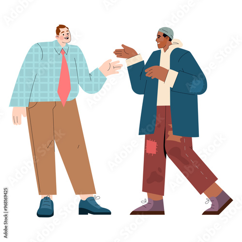 Diversity Businessman. Flat Vector Illustration