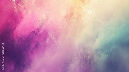 A blurry background, a digital painting, abstract illusionism, plum purple, charcoal gray, light cream, and bright magenta, gradient and patterns wallpaper, grainy poster art, mint green and gold