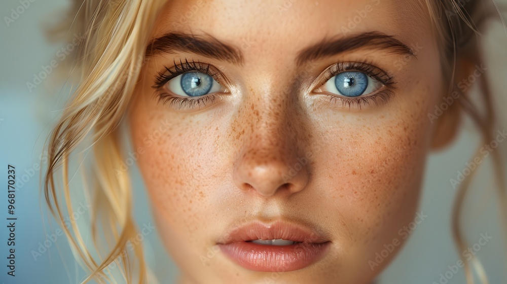 closeup of beauty natural scandinavian blonde woman closeup of beauty natural scandinavian blonde woman
