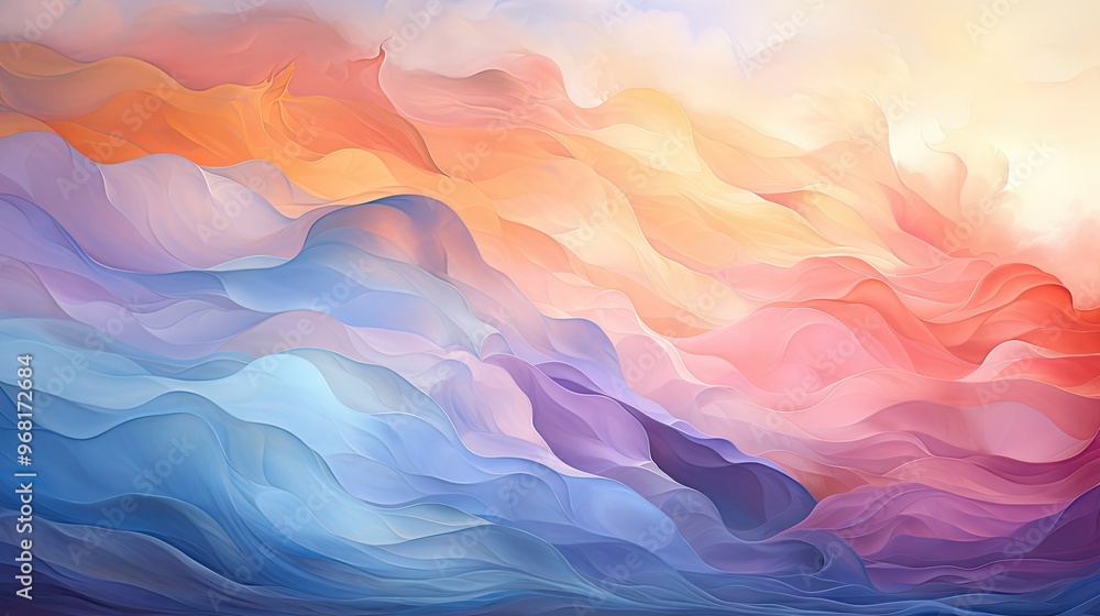 Abstract art with flowing colors Abstract art with flowing colors