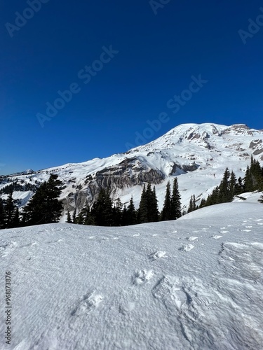 Wallpaper Mural snow covered mountains Torontodigital.ca