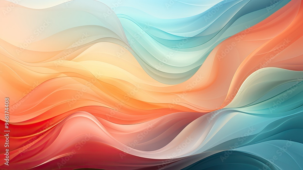 Abstract blue and orange waves Abstract blue and orange waves