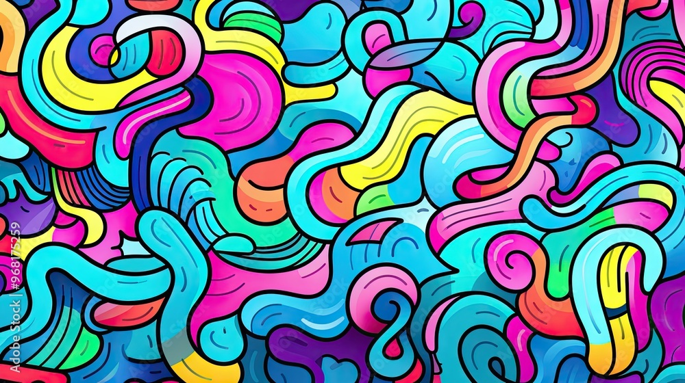 Abstract colorful doodle art Abstract colorful doodle art