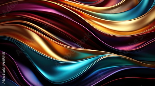 Abstract waves of color