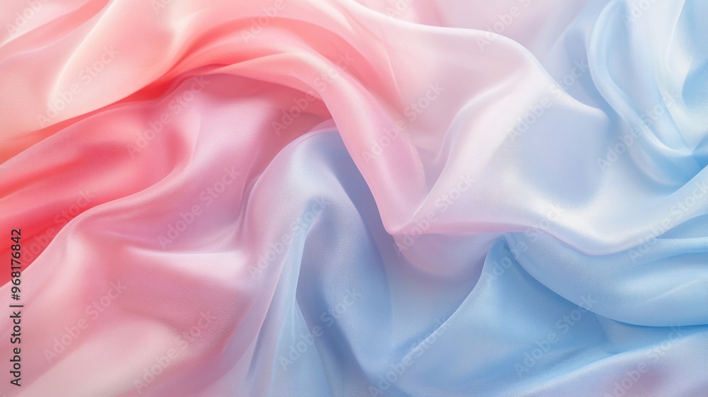 Pastel pink and blue silk fabric background, abstract elegance. Soft texture and delicate flow concept Pastel pink and blue silk fabric background, abstract elegance. Soft texture and delicate flow concept