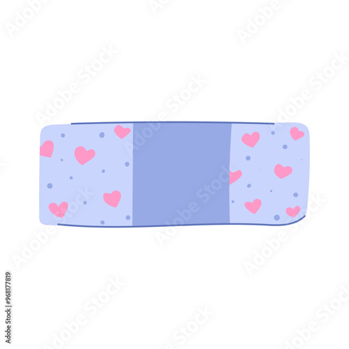 adhesive kid plaster cartoon. protection healing, wound injury, comfort safety adhesive kid plaster sign. isolated symbol vector illustration