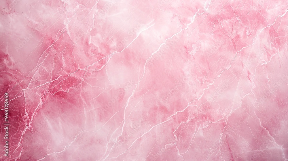 Fototapeta premium Elegant pink marble texture with natural veining, perfect for sophisticated backgrounds, banners, and marketing materials. Ideal for high-end designs with a soft, luxurious look and copy space.