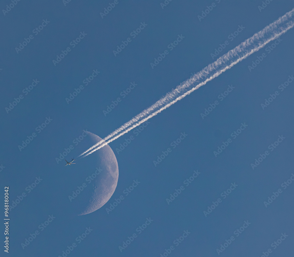 The crescent moon located in different environments over time!