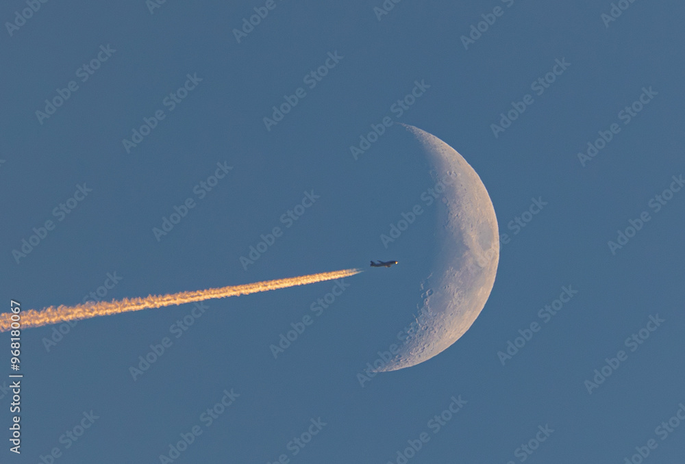 The crescent moon located in different environments over time!