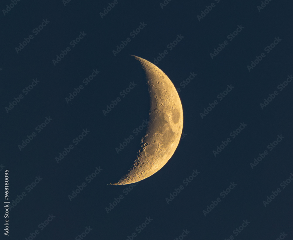 The crescent moon located in different environments over time!