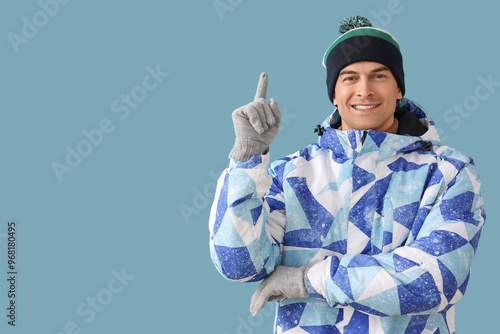 Handsome man in winter clot...