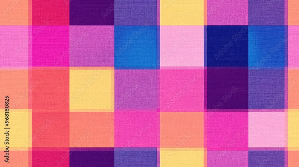 Abstract background featuring a vibrant checkered pattern simple plaid texture and geometric tartan illustration suitable for wallpaper fabric gift wrapping or graphic design projects