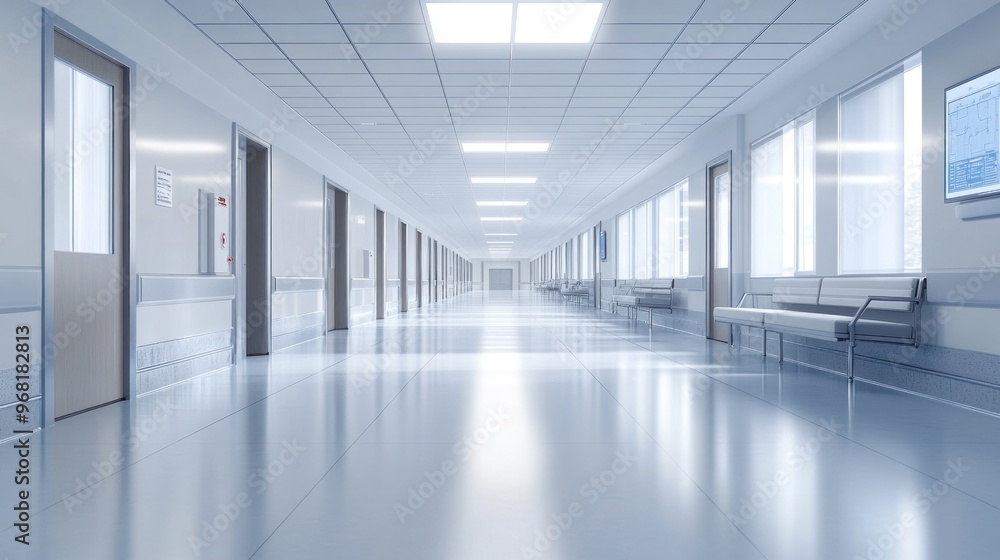 Empty Hospital Corridor Empty Hospital Corridor