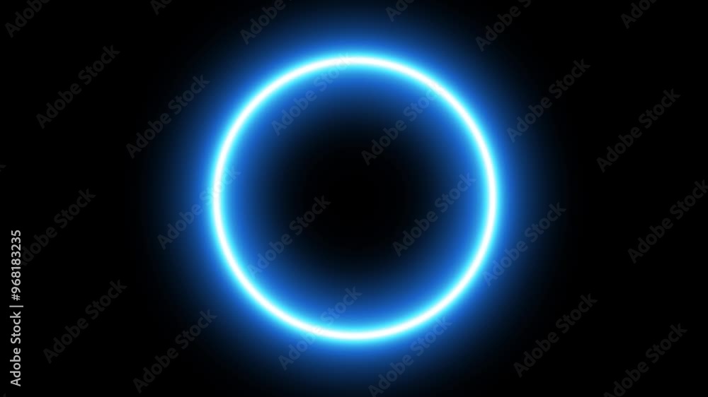 Glowing neon circle flicker Glowing neon circle flicker