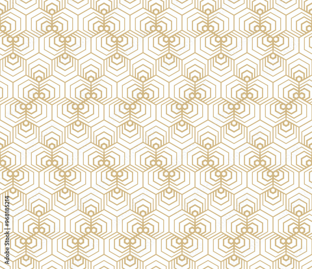 Vector golden linear geometric seamless pattern with quirky lines ...