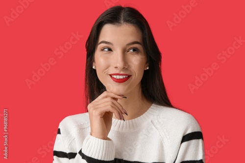 Beautiful young woman with ...