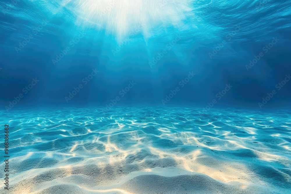 custom made wallpaper toronto digitalA serene underwater view of sandy ocean floor illuminated by sunlight