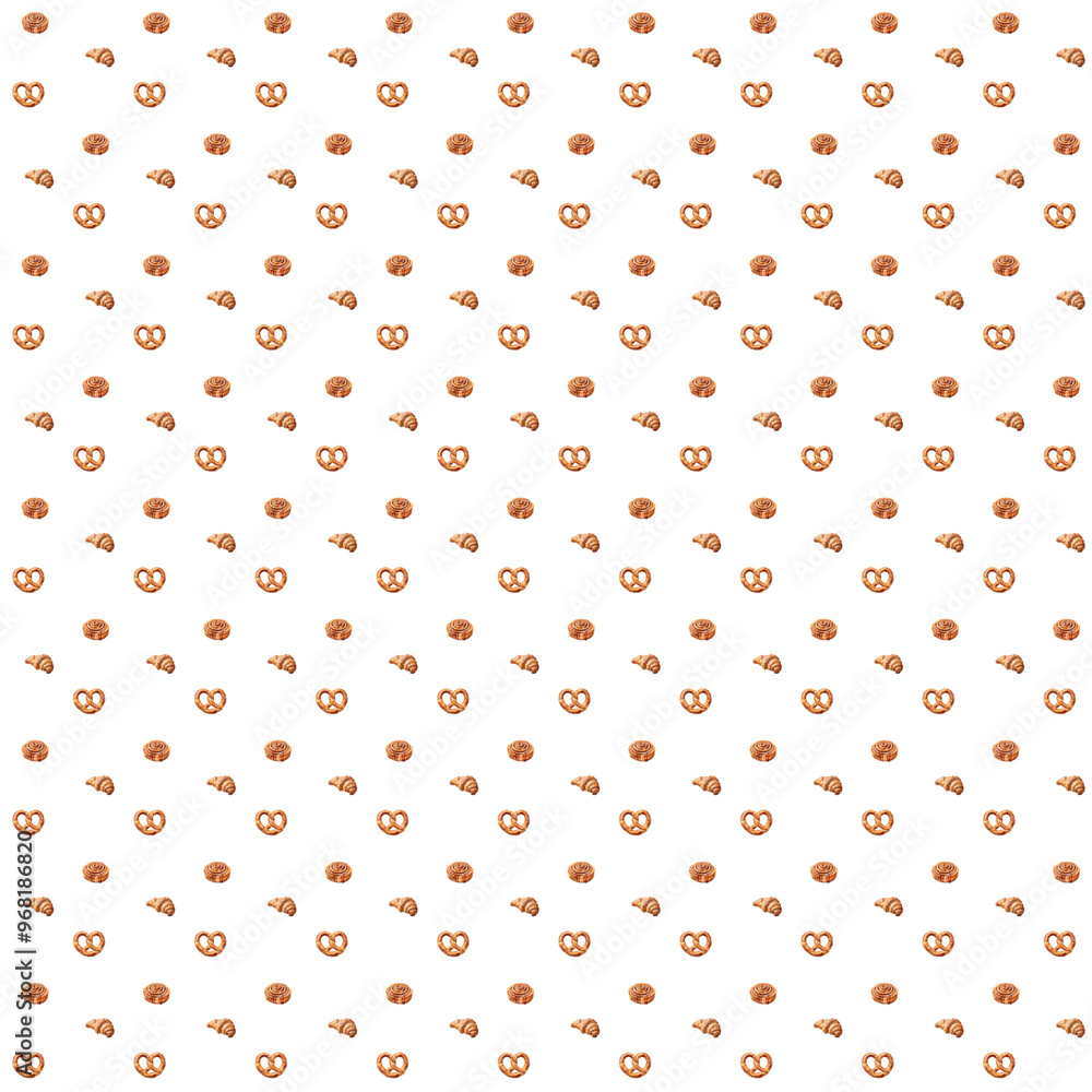 bakery goods pattern watercolor bakery goods pattern watercolor