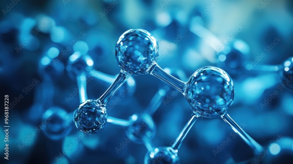Abstract Molecular Structure: A Close-Up View of Interconnected Spheres Abstract Molecular Structure: A Close-Up View of Interconnected Spheres