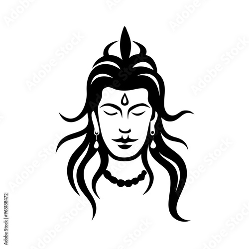 Lord Shiva Silhouette Icon - SVG, PNG Clipart with Transparent Background