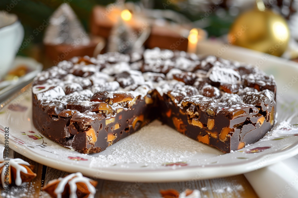 Panforte - italian Christmas dessert. Panforte - italian Christmas dessert.