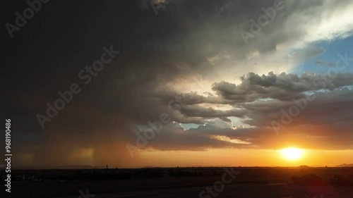 Desert Sunrise and Storm