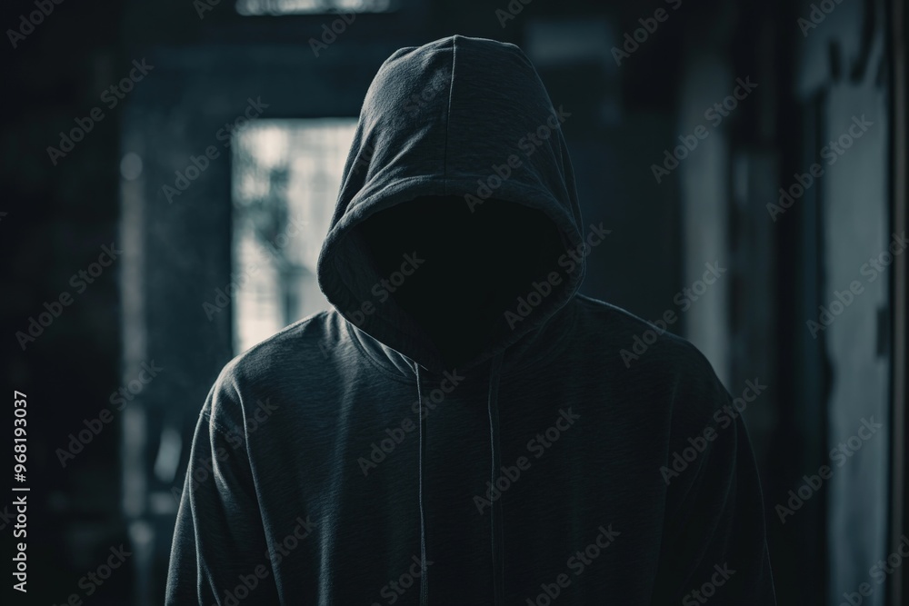 A hooded figure stands in a dark, shadowy indoor location with a mysterious and ominous atmosphere, highlighting the concept of anonymity and secrecy in the modern era. A hooded figure stands in a dark, shadowy indoor location with a mysterious and ominous atmosphere, highlighting the concept of anonymity and secrecy in the modern era.