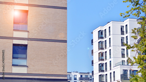 Wallpaper Mural  Modern architecture of urban residential apartment building. Apartment building exterior, residential house facade. Torontodigital.ca