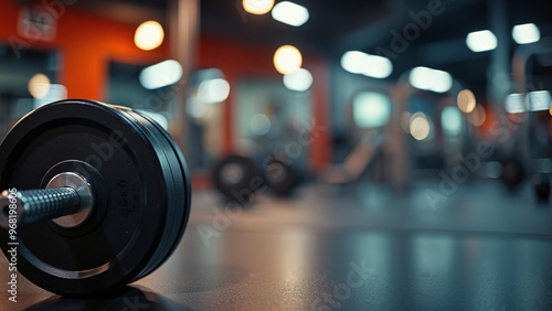 Wallpaper Mural Gym Setting with Dumbbell and Sports Drink Torontodigital.ca