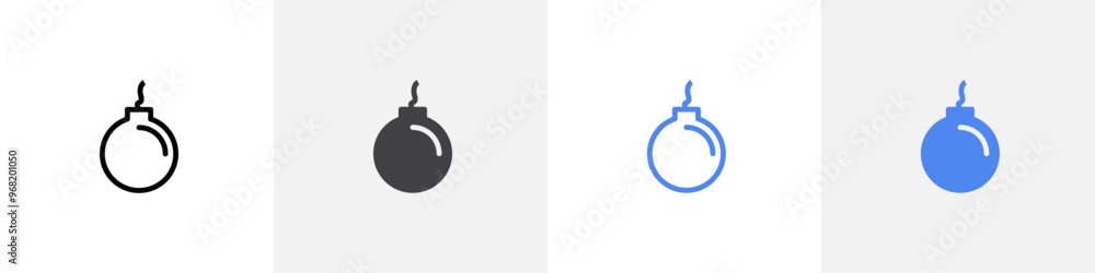 bomb icon vector set use for web ui or app bomb icon vector set use for web ui or app