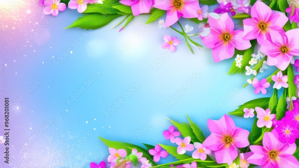 Beautiful light background for a greeting card with delicate flowers Beautiful light background for a greeting card with delicate flowers