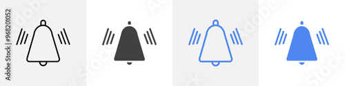 bell icon vector set use for web ui or app