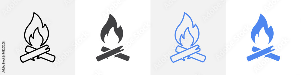 camp fire icon vector set use for web ui or app camp fire icon vector set use for web ui or app