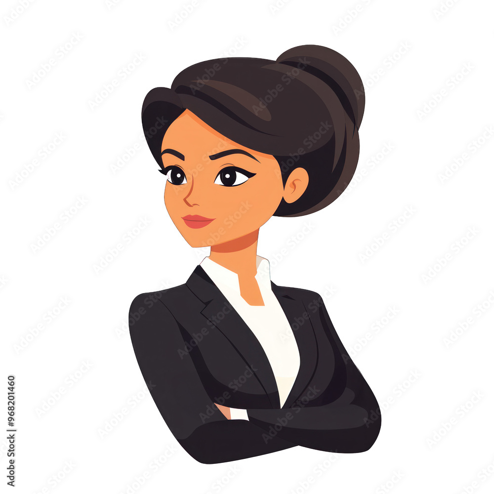 Confident businesswoman in a professional outfit, embodying empowerment and determination for modern workplace visuals. transparent background Confident businesswoman in a professional outfit, embodying empowerment and determination for modern workplace visuals. transparent background