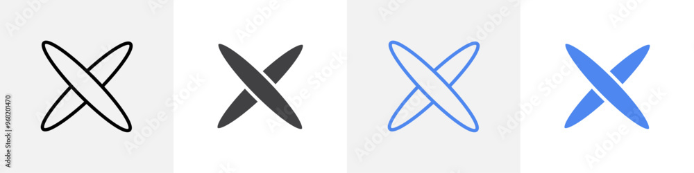 cross icon vector set use for web ui or app