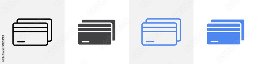credit card icon vector set use for web ui or app credit card icon vector set use for web ui or app