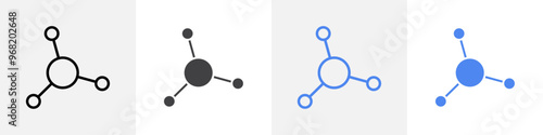 molecule icon vector set use for web ui or app