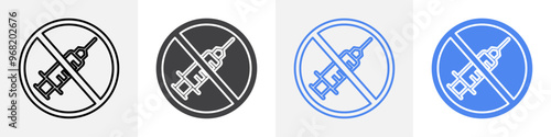 no injection icon vector set use for web ui or app