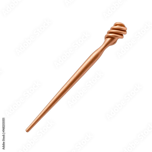 Elegant copper hairpin with a twisted design, perfect for adding style to hairstyles and enhancing vintage looks. transparent background