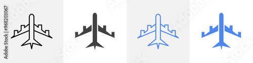 plane icon vector set use for web ui or app